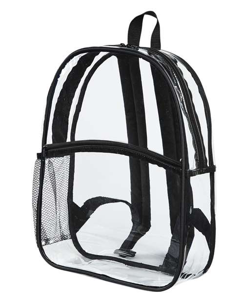 Clear PVC Stadium Backpack - Black