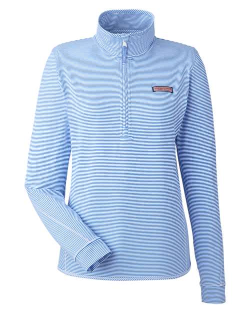 Women's Microstripe Sankaty Half-Zip Pullover - Breaker Blue