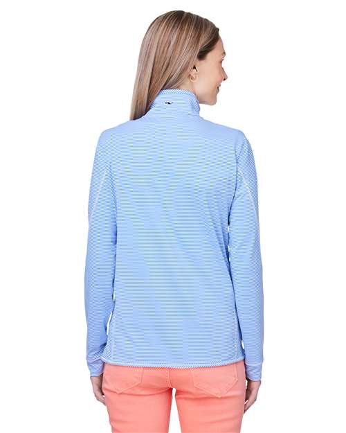 Women's Microstripe Sankaty Half-Zip Pullover - Breaker Blue