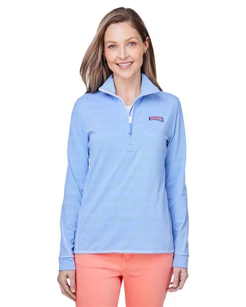 Women's Microstripe Sankaty Half-Zip Pullover - Breaker Blue