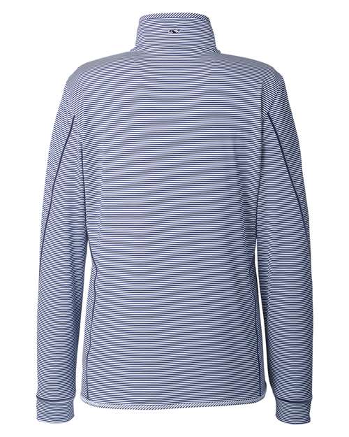 Women's Microstripe Sankaty Half-Zip Pullover - Deep Bay