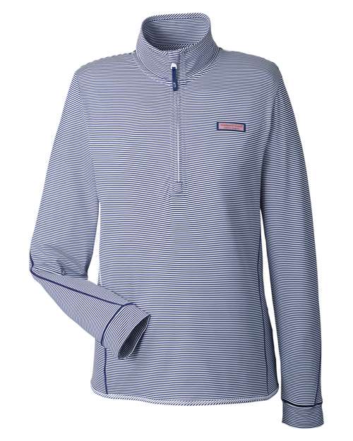 Women's Microstripe Sankaty Half-Zip Pullover - Deep Bay