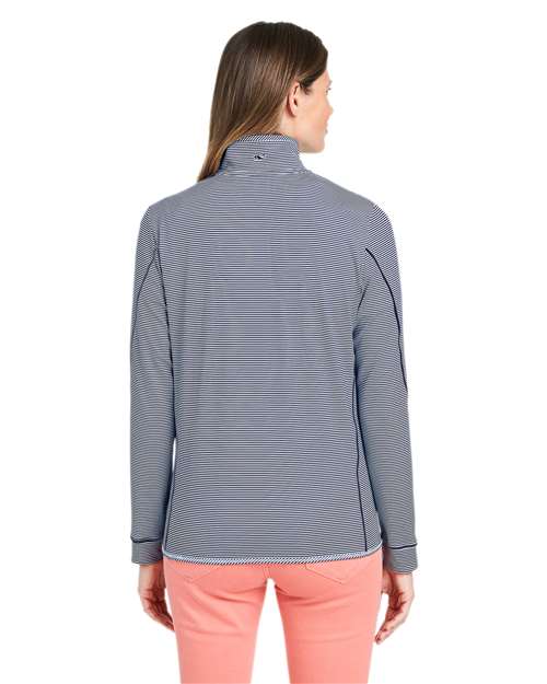 Women's Microstripe Sankaty Half-Zip Pullover - Deep Bay