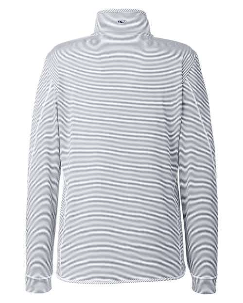 Women's Microstripe Sankaty Half-Zip Pullover - Heather Grey