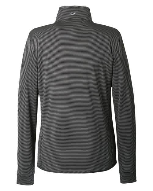 Women's Microstripe Sankaty Half-Zip Pullover - Jet Black