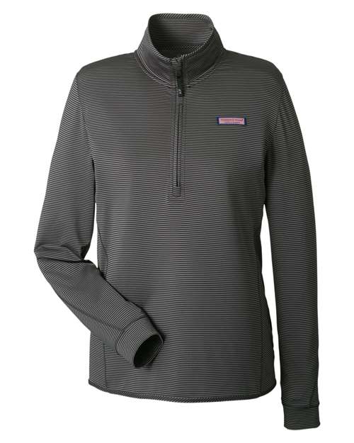 Women's Microstripe Sankaty Half-Zip Pullover - Jet Black