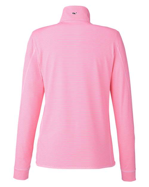 Women's Microstripe Sankaty Half-Zip Pullover - Knockout Pink