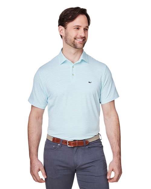 Men's Bradley Stripe Sankaty Polo - Andros Blue Tejeda