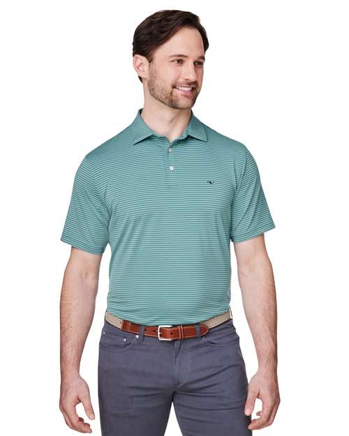 Men's Bradley Stripe Sankaty Polo - Sea Clay Green