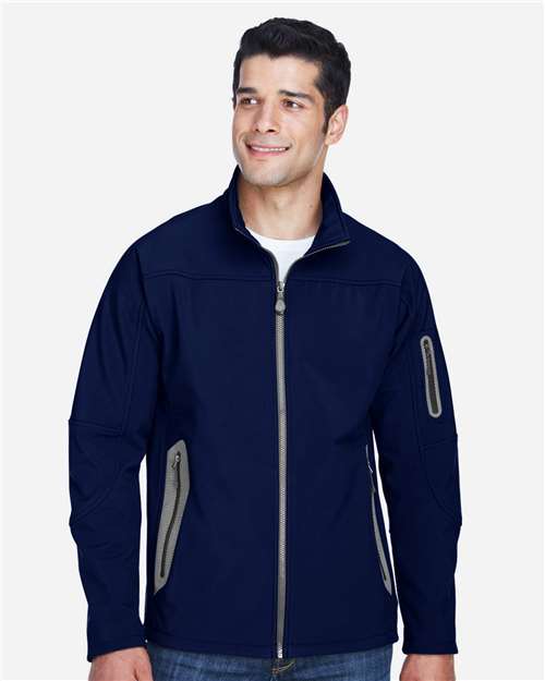 Men's Three Layer Fleece Bonded Shell Technical Jacket - Classic Navy