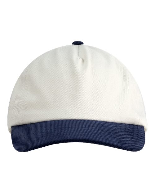 Corduroy Cap - Cream/ Navy