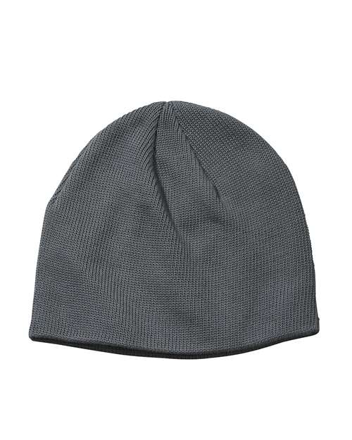 Thin Rib 9" Beanie - Charcoal