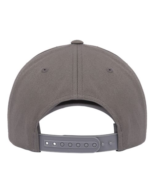Retro Cotton Blend Snapback Cap - Grey