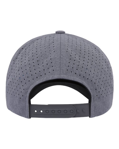 Five-Panel Snapback with Perforated Cap - Heather Grey