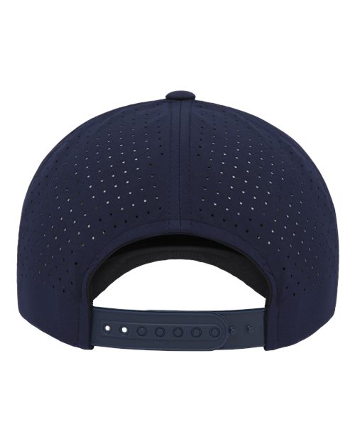 Five-Panel Snapback with Perforated Cap - Navy