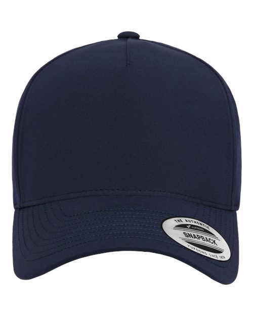 Five-Panel Snapback with Perforated Cap - Navy