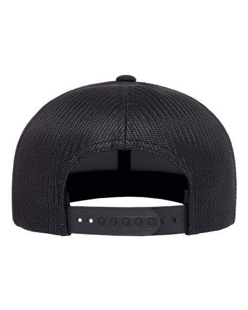 Retro High Profile Trucker Cap - Black