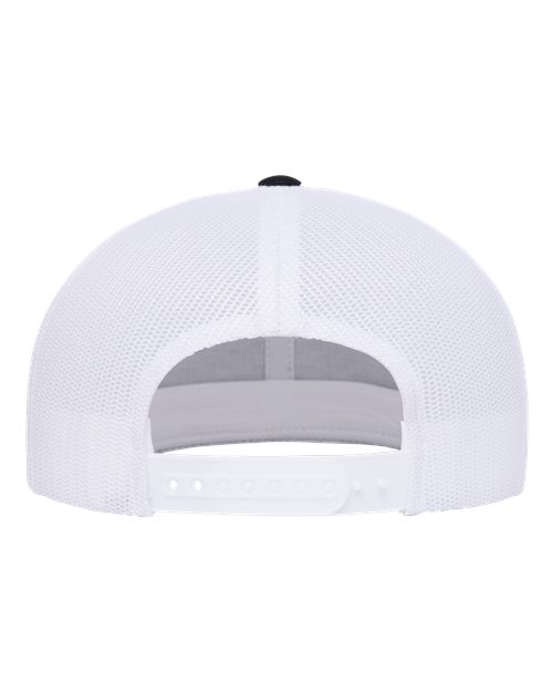 Retro High Profile Trucker Cap - Black/ White