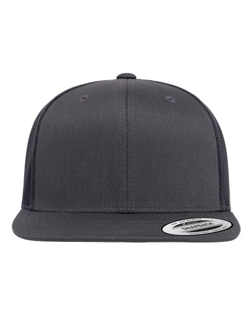Retro High Profile Trucker Cap - Charcoal