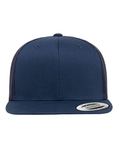 Retro High Profile Trucker Cap - Navy