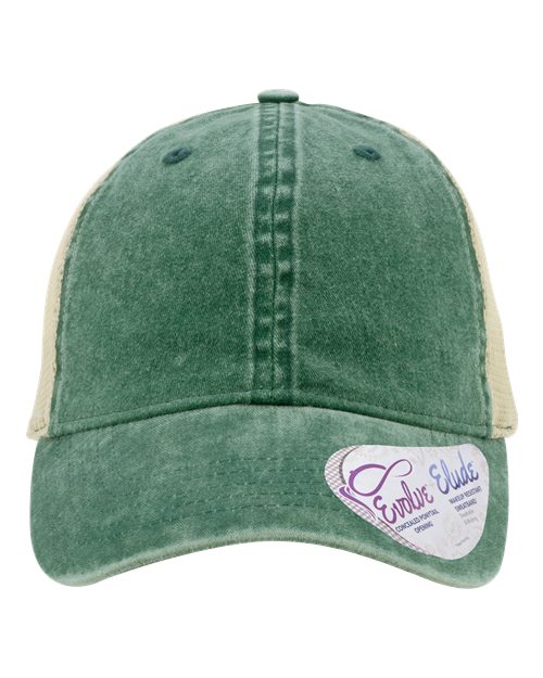 Women's Washed Mesh-Back Cap - Jade/ Daisy/ Khaki