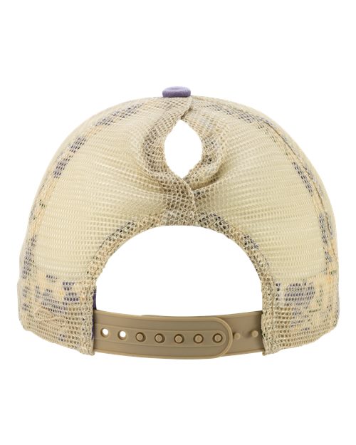 Women's Washed Mesh-Back Cap - Violet/ Floral/ Khaki