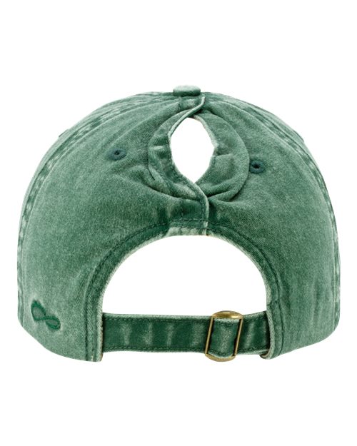 Women's Pigment-Dyed with Fashion Undervisor Cap - Jade/ Daisy