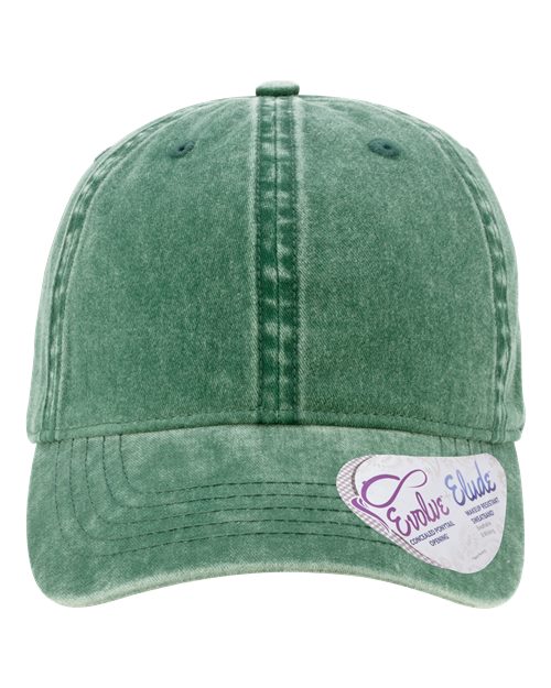 Women's Pigment-Dyed with Fashion Undervisor Cap - Jade/ Daisy