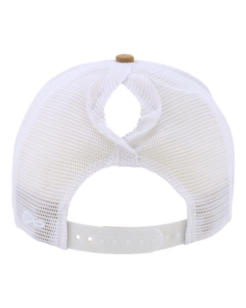Women's Modern Trucker Cap - Caramel/ White