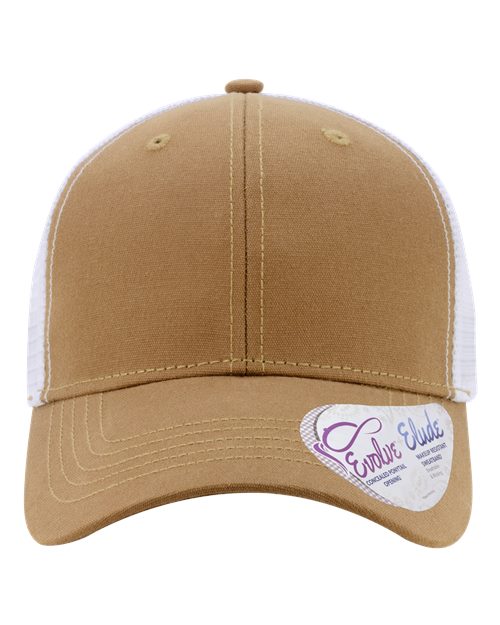 Women's Modern Trucker Cap - Caramel/ White
