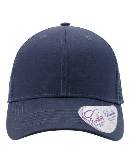 Women's Modern Trucker Cap - Dark Navy/ Navy