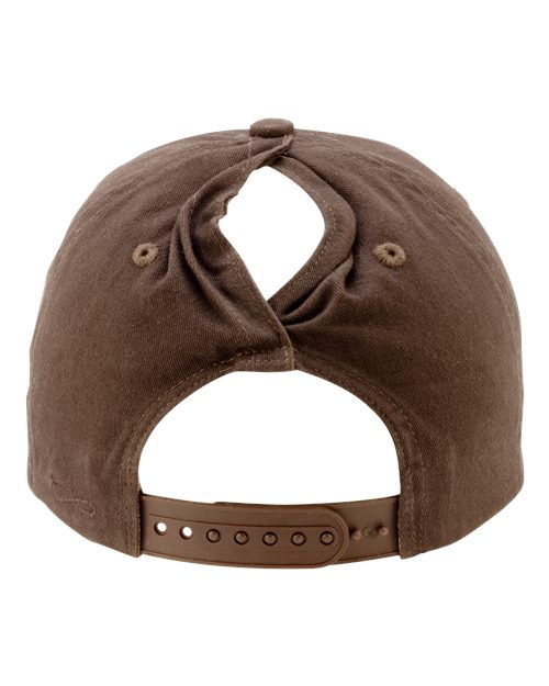Women's Five-Panel Rope Cap - Chocolate/ Fawn
