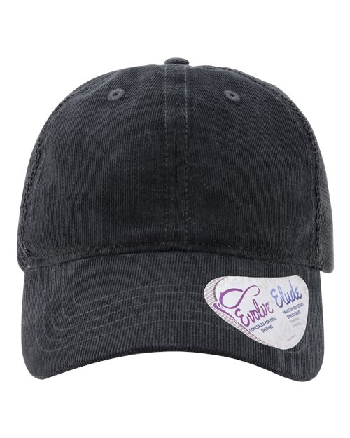 Women's Corduroy Cap - Black / Black Leopard/ Black