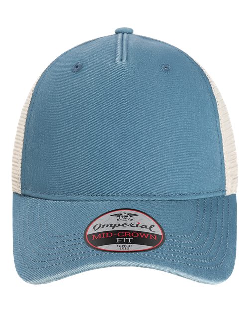 The Gambit Mesh Back Cap - Breaker Blue/ Stone