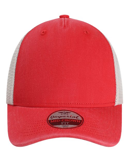 The Gambit Mesh Back Cap - Nantucket Red/ Stone