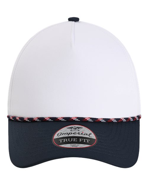The Wrightson Cap - White/ Navy/ Navy/ Red/ White