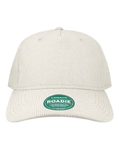 Five-Panel Adjustable Cap - Ivory Corduroy