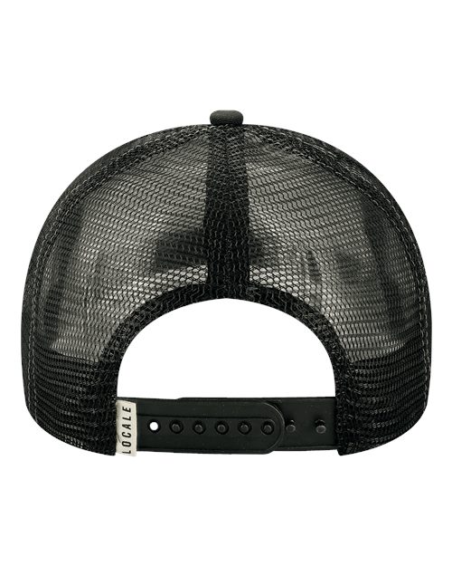 Printed Five-Panel Trucker Cap - Chairlift/ Black