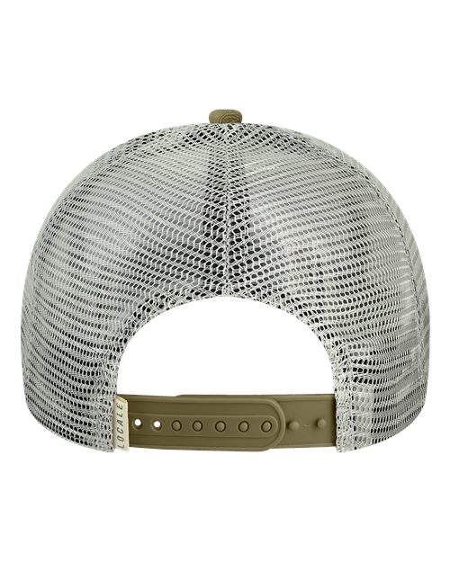 Printed Five-Panel Trucker Cap - Denali Olive Green/ Grey