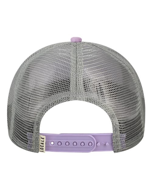 Printed Five-Panel Trucker Cap - Purple Ranges/ Lavendar Sophia G