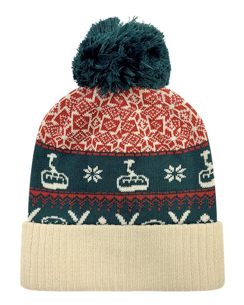 Grand Recycled Beanie - Nordic Chairlift/ Beige