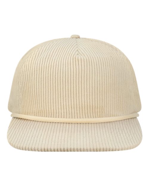Five-Panel Rope Cap - Ivory Corduroy
