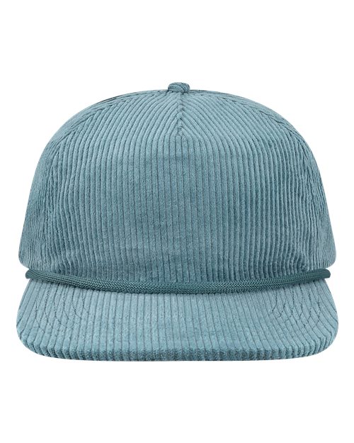 Five-Panel Rope Cap - Lake Blue Corduroy