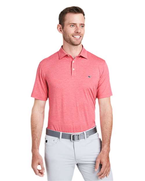 Men's Destin Stripe Sankaty Polo - Lobster Reef