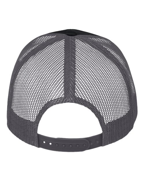 Mesh-Back Twill Trucker Cap - Black/ Charcoal