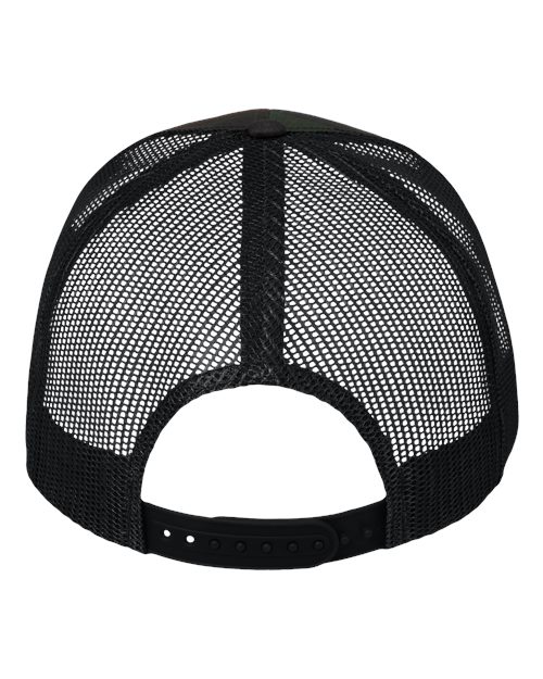 Mesh-Back Twill Trucker Cap - Camo/ Black