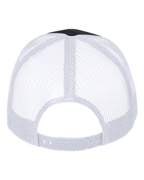 Mesh-Back Twill Trucker Cap - Charcoal/ White