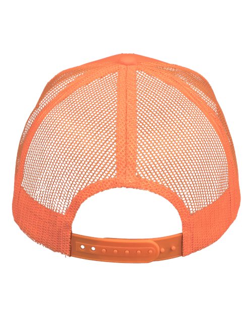 Mesh-Back Twill Trucker Cap - Neon Orange