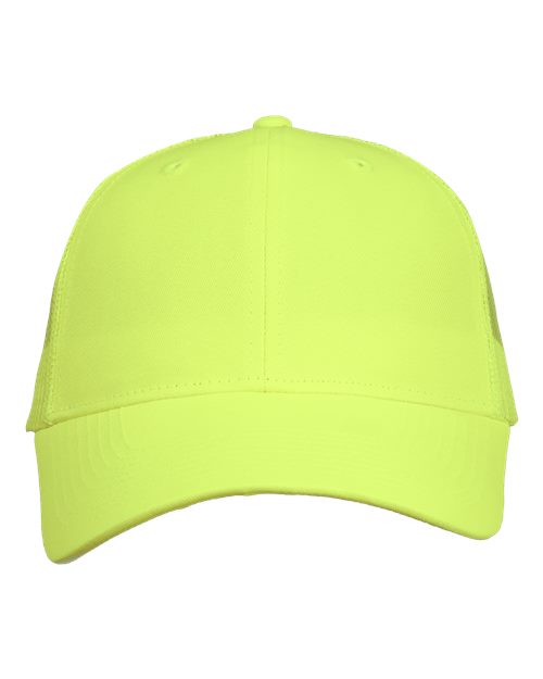 Mesh-Back Twill Trucker Cap - Neon Yellow
