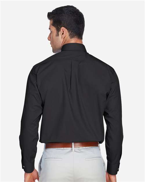 Men's Crown Collection® Broadcloth Woven Dress Shirt - Black